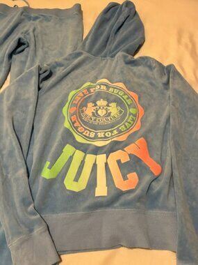 Juicy Couture Powder Blue Terry Tracksuit - Petite - Excellent Condition!